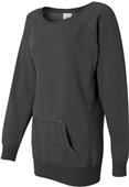 J America Ladies Open Neck Fleece Tunic