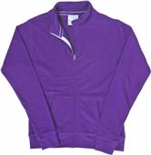 J America Ladies Sueded Fleece Full Zip Jacket