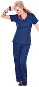 Smitten Women's Spotlight Wrap Neck Scrub Tunic