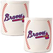 MLB Atlanta Braves Baseball 2pc Can Holder Set