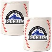 MLB Colorado Rockies Baseball 2pc Can Holder Set