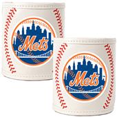 MLB New York Mets Baseball 2pc Can Holder Set