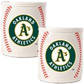 MLB Oakland A's Baseball 2pc Can Holder Set