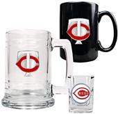 MLB Twins Tankard, Coffee Mug & Shot Glass Set
