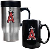 MLB Los Angeles Angels Travel Mug & Coffee Mug Set