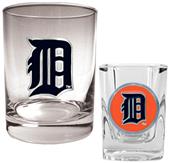 MLB Detroit Tigers Rocks Glass & Shot Glass Set
