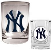 MLB New York Yankees Rocks Glass & Shot Glass Set