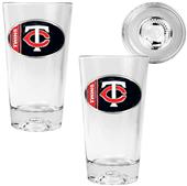 MLB Minnesota Twins 2pc Baseball Pint Glass Set