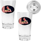 MLB St. Louis Cardinal 2pc Baseball Pint Glass Set