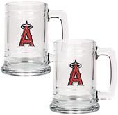 MLB Los Angeles Angels 2pc Glass Tankard Set