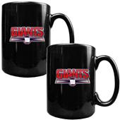 NFL New York Giants Black Ceramic Mug (Set of 2)