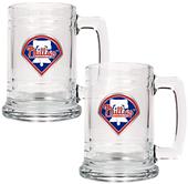 MLB Philadelphia Phillies 2pc Glass Tankard Set