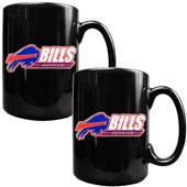 NFL Buffalo Bills Black Ceramic Mug (Set of 2)