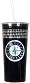 MLB Seattle Mariners Black Bling Tumbler w/Straw