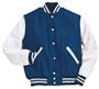 Holloway Wool Body Leather Sleeve Varsity Jacket