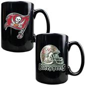 NFL Tampa Bay Buccaneers Black Ceramic Mug Set