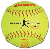 Champro Yellow ASA Fast Pitch Game Softballs Champro Yellow ASA Fast Pitch Game Softballs