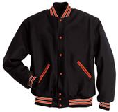 Holloway Letterman All Wool Full Front Snap Jacket Holloway Letterman All Wool Full Front Snap Jacket