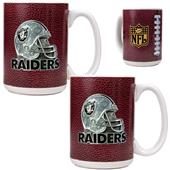 NFL Oakland Raiders 2pc Gameball Coffee Mug Set
