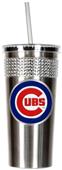 MLB Chicago Cubs Stainless Bling Tumbler W/Straw