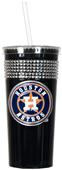 MLB Houston Astros Black Bling Tumbler w/Straw