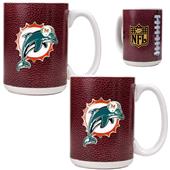 NFL Miami Dolphins 2pc Gameball Coffee Mug Set