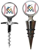 MLB Miami Marlins Cork Screw & Bottle Topper Set