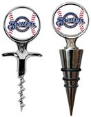 MLB Brewers Cork Screw & Bottle Topper Set