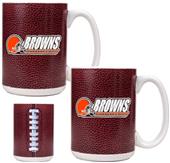 NFL Cleveland Browns 2pc Gameball Coffee Mug Set