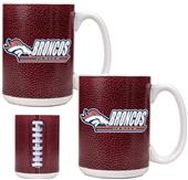 NFL Denver Broncos 2pc Gameball Coffee Mug Set