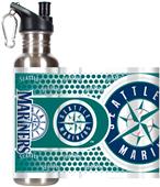 MLB Mariners Stainless Steel Water Bottle 360 Wrap