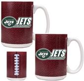 NFL New York Jets 2pc Gameball Coffee Mug Set
