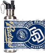 MLB Padres Stainless Steel Water Bottle 360 Wrap