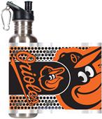 MLB Orioles Stainless Steel Water Bottle 360 Wrap