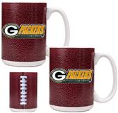 NFL Green Bay Packers 2pc Gameball Coffee Mug Set