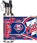MLB Phillies Stainless Steel Water Bottle 360 Wrap