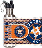 MLB Astros Stainless Steel Water Bottle 360 Wrap