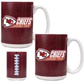 NFL Kansas City Chiefs 2pc Gameball Coffee Mug Set