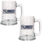 MLB New York Yankees 2pc Glass Tankard Set
