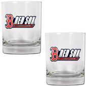 MLB Boston Red Sox 14 oz. 2pc Rocks Glass Set