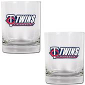MLB Minnesota Twins 14 oz. 2pc Rocks Glass Set