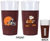 NFL Cleveland Browns 16oz GameBall Pint Glass Set