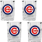 MLB Chicago Cubs 4pc Square Shot Glass Set