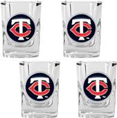 MLB Minnesota Twins 4pc Square Shot Glass Set
