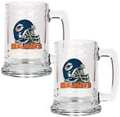 NFL Chicago Bears 2pc Glass Tankard Set
