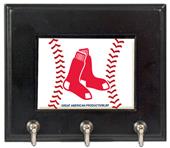 MLB Boston Red Sox Wood Keyhook Rack