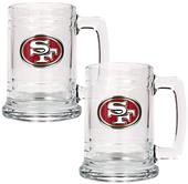NFL San Francisco 49ers 2pc Glass Tankard Set