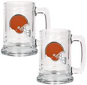 NFL Cleveland Browns 2pc Glass Tankard Set