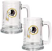 NFL Washington Redskins 2pc Glass Tankard Set