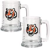 NFL Cincinnati Bengals 2pc Glass Tankard Set